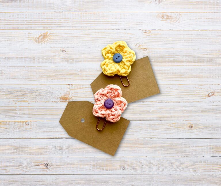 Crochet Flower Clips
