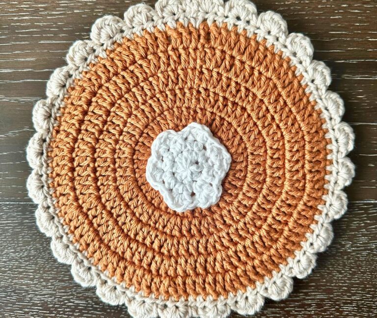 Crochet Pumpkin Pie Potholder